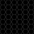 Vector seamless geometric pattern. Modern thin hexagon grid texture Royalty Free Stock Photo