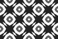 Vector seamless geometric pattern. Shaped white and grey octagonals, white diamonds on black background Royalty Free Stock Photo