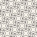 Vector seamless geometric pattern. Simple abstract lines lattice. Repeating tiling with star shape element.