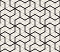 Vector seamless geometric pattern. Simple abstract lines lattice. Repeating triangle grid tiling background Royalty Free Stock Photo