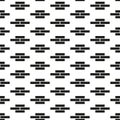 Vector seamless geometric pattern. Simple endless minimalistic background. Black and white brick wall design Royalty Free Stock Photo