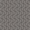 Vector seamless geometric pattern. Stylish striped ornament. Simple linear lattice background. Royalty Free Stock Photo