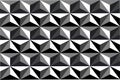 Vector seamless geometric polygon pattern. Black and white mosaic repeatable background. Decorative triangle monochrome