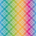 Vector seamless geometric rainbow gradient festive pattern