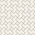 Vector seamless geometric tiling pattern. Simple abstract lines lattice. Repeating intersecting elements background Royalty Free Stock Photo
