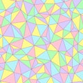 Vector seamless geometry wire pattern, triangle mosaic in pastel colors. Geometric background.