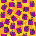 Vector Seamless Gift Pattern.