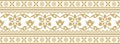 Vector seamless gold indian national ornament.