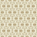 Vector seamless golden flourish pattern.