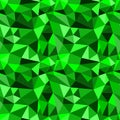 Vector seamless green abstract geometric rumpled triangular graphic background