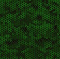 Vector seamless green monochrome mosaic pattern. Graphic seamless pattern