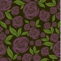 Vector Seamless grunge rose pattern Royalty Free Stock Photo