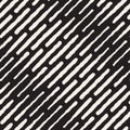 Vector Seamless Hand Drawn Daigonal Dash Lines Halftone Pattern Royalty Free Stock Photo