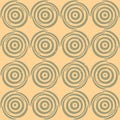 Vector Seamless Hand Drawn Geometric Lines Circular Round Tiles Retro Grungy Pattern Royalty Free Stock Photo