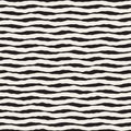 Vector Seamless Hand Drawn Horizontal Wavy Lines Pattern Royalty Free Stock Photo