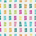 Vector seamless hand-drawn pattern with cartoon colorful window
