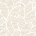 Vector seamless hand-drawn pattern with leaf Royalty Free Stock Photo