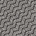 Vector seamless hand drawn pattern. Zigzag and stripe rough lines. Tribal design background. Ethnic doodle texture. Royalty Free Stock Photo