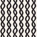 Vector Seamless Hand Drawn Vertical Braid Wavy Lines Grunge Pattern Royalty Free Stock Photo