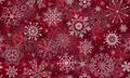 Vector seamless hand drawn winter pattern with snowflakes and stars Royalty Free Stock Photo