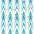 Vector seamless ikat ethnic pattern