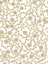 Vector seamless illustration with delicate gold floral pattern