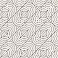 Vector seamless interlacing lines pattern. Modern stylish abstract background. Repeating geometric rounded stripes Royalty Free Stock Photo