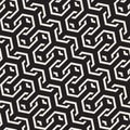 Vector Seamless Interlacing Lines Pattern. Repeating Geometric Background With Hexagonal Lattice. Royalty Free Stock Photo