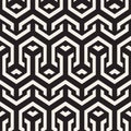 Vector Seamless Interlacing Lines Pattern. Repeating Geometric Background With Hexagonal Lattice. Royalty Free Stock Photo