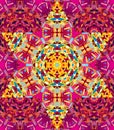 Vector seamless kaleidoscope pattern