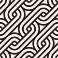 Vector seamless lattice pattern. Modern stylish texture with monochrome trellis. Repeating geometric grid. Simple