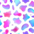 Vector seamless liquid fluid pattern, Abstract background liquid lava lamp pattern. 3d colorful shapes on white