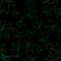 Maple leaf seamless pattern. Vector of a seamless maple leaf pattern. Hand drawn maple leaf Royalty Free Stock Photo