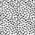 Vector seamless modern heart pattern.