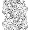 Vector Seamless Monochrome Floral Pattern