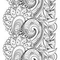 Vector Seamless Monochrome Floral Pattern