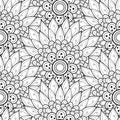 Vector Seamless Monochrome Floral Pattern