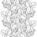 Vector Seamless Monochrome Fruit Pattern Royalty Free Stock Photo