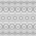 Vector Seamless Monochrome Ornate Pattern