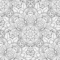 Vector Seamless Monochrome Ornate Pattern