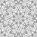 Vector Seamless Monochrome Ornate Pattern