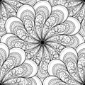 Vector Seamless Monochrome Ornate Pattern