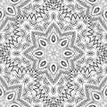 Vector Seamless Monochrome Ornate Pattern