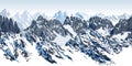 Vector seamless mountains karakoram himalayan panorama