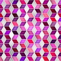 Vector Seamless Multicolor Gradient Cube Shape Rhombus Grid Geometric Pattern