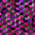 Vector Seamless Multicolor Gradient Cube Shape Rhombus Grid Geometric Pattern Royalty Free Stock Photo