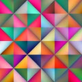 Vector Seamless Multicolor Gradient Triangle Square Tiles Geometric Pattern Royalty Free Stock Photo