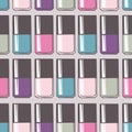 Vector seamless nail polish pattern Royalty Free Stock Photo