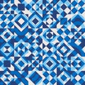 Vector Seamless Navy Blue Color Overlay Irregular Geometric Blocks Square Quilt Pattern Royalty Free Stock Photo