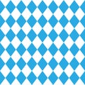 Vector seamless oktoberfest pattern with white and blue rhombus Royalty Free Stock Photo